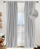 Cortinas 100% Blackout Shield gris de 96 pulgadas para oscurecimiento total