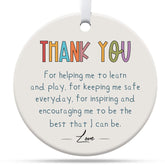 Adorno cerámico de 35VDragon para profesora, listo para colgar en el árbol