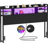 Cabezal Aheaplus con almacenamiento integrado para cama queen y organización diaria.