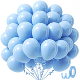Globos Awenztech azul claro de 12 pulgadas para fiestas duraderas.