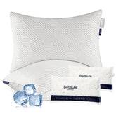 Bedsure almohadas de memoria en conjunto ofrecen soporte estable para cuello y cabeza.