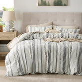 Bedsure cubrecama king crema con tejido waffle, textura suave para dormir mejor