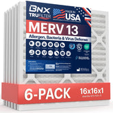 BNX TruFilter filtro aire 16x16x1: rendimiento MERV 13 para hogares