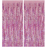 Bomsi franjas rosadas ondulado: fondo festivo para fotos y decoraciones dinámicas.