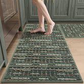 BSICPRO alfombras de cocina 2 piezas con respaldo antideslizante para mayor seguridad.