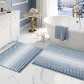 BSICPRO alfombras de baño chenille dos piezas azul niebla absorción suave