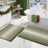 BSICPRO conjunto-alfombras-bano-chenille-20x32-pulgadas-verde-salvia: tacto suave y absorción rápida.