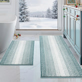 BSICPRO conjunto alfombras baño chenille 20x47 ofrece absorción rápida y confort.