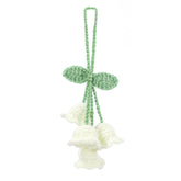 BSMTEBN Lily Tejido Colgante Espejo Coche: toque adorable para cualquier habitáculo