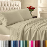 Sábanas California Design Den, vista general del juego de cama completa para descanso cómodo.