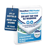 CleanRest PRO Presto tapa superior zip-off para lavado rápido y cómodo.