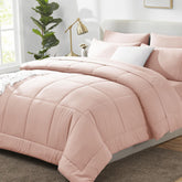 CozyLux empaque del juego de cama Reina rosado, práctico para guardar