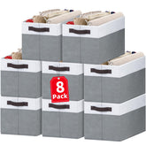 Criusia cestas grandes 8 piezas para almacenamiento en closet.