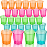 DecorRack vasos chupito neon 2oz, colores brillantes para fiestas