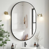 Espejo Delma para baño, vista frontal 36x24, amplia el baño y añade elegancia.