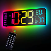 Reloj digital EASYERA 12 pulgadas en pared con pantalla LED para aula o sala.