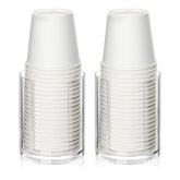 Emlim dispensador de tazas para enjuague bucal en acrílico, acceso rápido y higiénico.