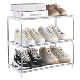 Fouews estante-zapatos-3-estantes-blanco ideal para organización de zapatos.