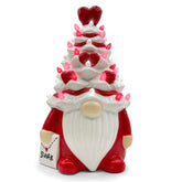 Hexagram arbol ceramico san valentín con corazones, ideal para salón.