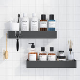 Kitsure Ducha: dos estantes adhesivos para mantener productos al alcance.