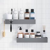 Kitsure Ducha Organizador adhesivo dos-pack, ideal para almacenar jabón, champú y gel en la ducha