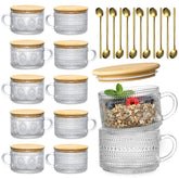 LANDNEOO juego 12 vasos café irlandés, elegante set vintage para bebidas