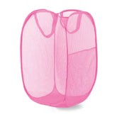 LXLOVESM cesta de lavandería de malla plegable para uso diario.