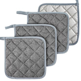 MAQIHAN manoplas de cocina gris 7x7 pulgadas: protección al manipular ollas calientes.