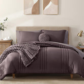 Monbix conjunto cama 7 piezas con colcha suave para todo el año