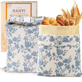 Bolsas NANYI para pan con cera, vista frontal, conservan la frescura.