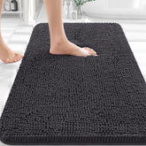 OLANLY alfombra de baño 30x20 Chenille suave para pies cómodos
