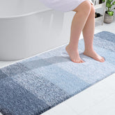 OLANLY alfombra de baño 70x24 azul, ultra suave para pies al salir de la ducha