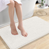 Alfombra de baño OLANLY con chenilla suave ideal para pies confortables.