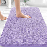Alfombra OLANLY de baño en chenille suave 30x20 para pies cálidos.