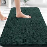 OLANLY alfombra de baño, chenille suave 30x20, para pies cálidos