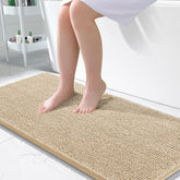 Alfombra OLANLY de chenille suave para pies confortables al salir de la ducha.