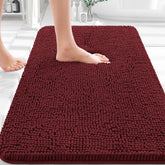 Alfombra de baño OLANLY con chenille suave para pies cómodos