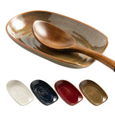 QNMUSUNC reposo cucharas estufa cerámico recoge goteos y mantiene la encimera limpia.