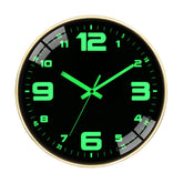 Reloj de pared slineghy de 12 pulgadas con marco metálico, lectura rápida incluso de noche.