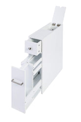 Spirich armario de baño estrecho deslizante para optimizar espacio en baños pequeños.