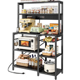 SUPERJARE estante con tomas de corriente para enchufes al alcance y orden.