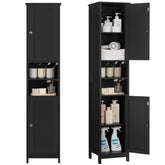 TEENFON armario alto de baño 67 pulgadas, frente limpio y moderno para organización.