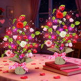 Arbol TURNMEON San Valentín de 18 pulgadas con 20 luces para mesa romántica.
