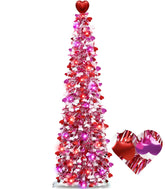 TURNMEON arbol san valentin 5 pies con luces, ideal para crear ambiente romántico en casa.