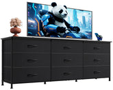 Comoda WLIVE de 63 pulgadas, frontal de madera, ideal para exhibir decoración.