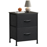 WLIVE mesita de noche frontal con superficie de madera, elegante y funcional para dormitorio