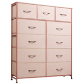 WLIVE tocador alto frente de cajones 11, ideal para ordenar ropa y accesorios.