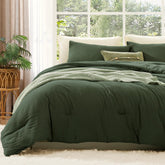 WRENSONGE Queen Comforter con tejido prelavado suave para noches cómodas todo el año