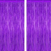 Cortinas tinsel moradas de ZATAYE para fondo de fotobooth festivo