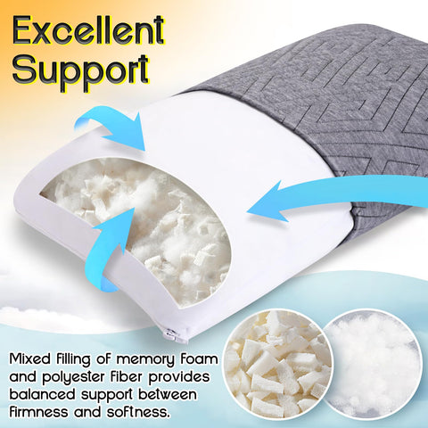 1 MIDDLE ONE Espuma de memoria con ajuste mediante cremallera para confort.